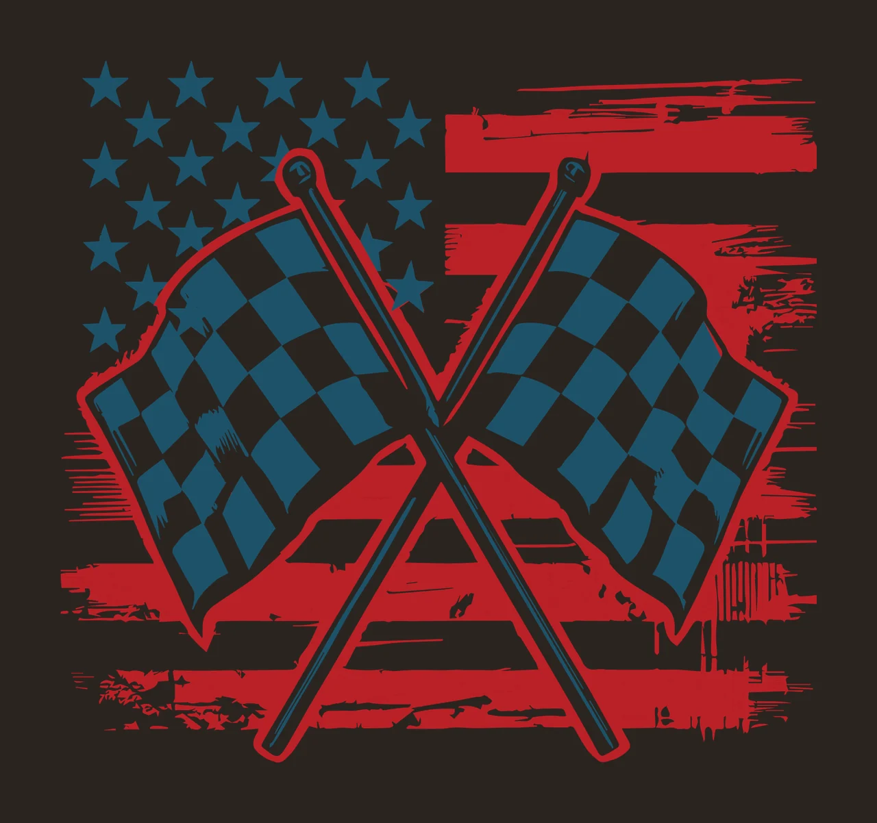 Flag Crossed Checkered Racing Flags black white symbol 9 F16 Race Huge contrast preview thumbnail