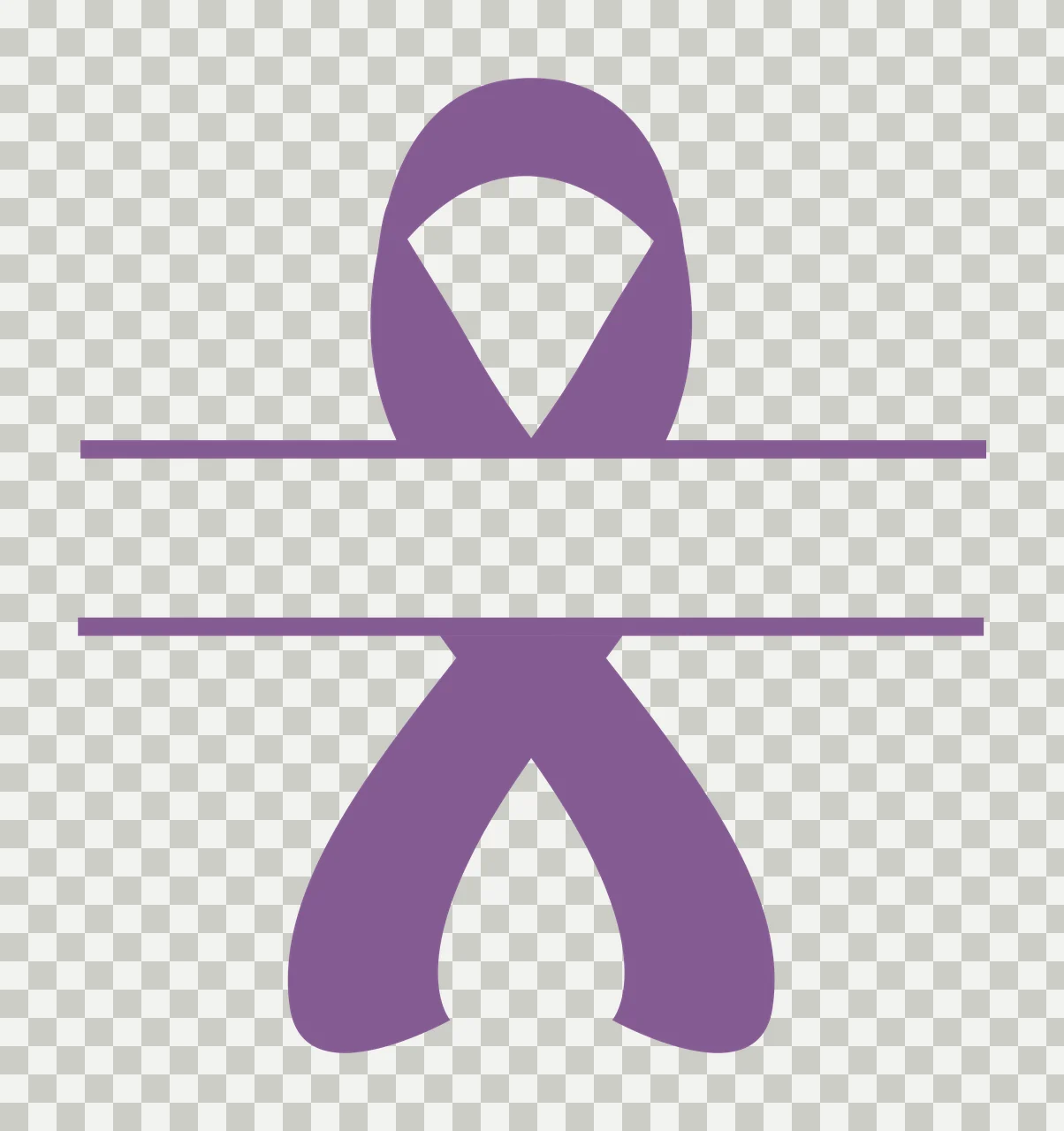 Awareness Ribbon Graphic Featuring A Wide Centered Horizontal Divided transparency and detail preview thumbnail