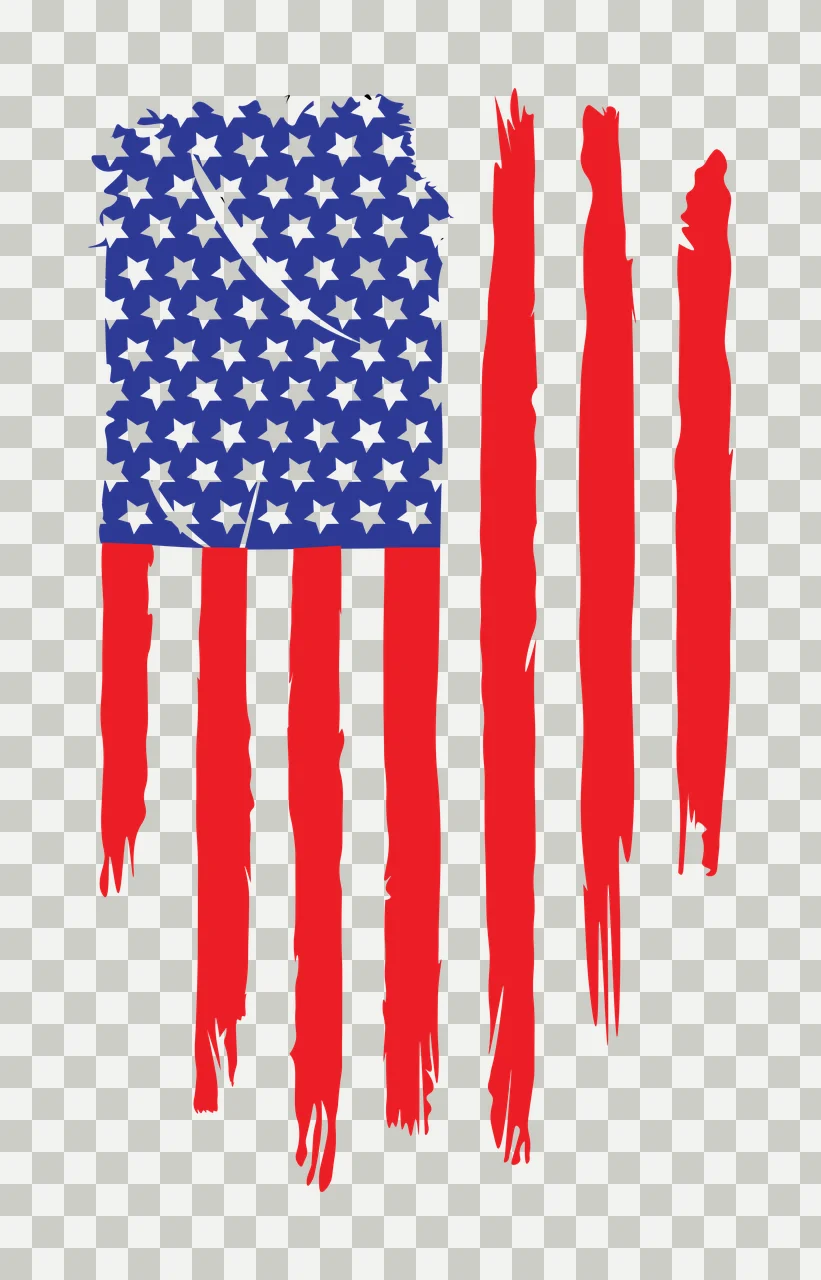 Flag American Distressed Grunge Design stars stripes texture transparency and detail preview thumbnail