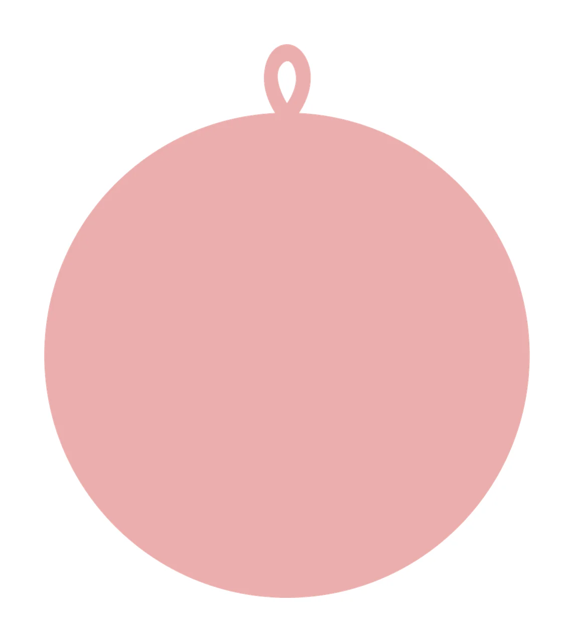 Pink circular ornament Illustration with pink circle and pink loop