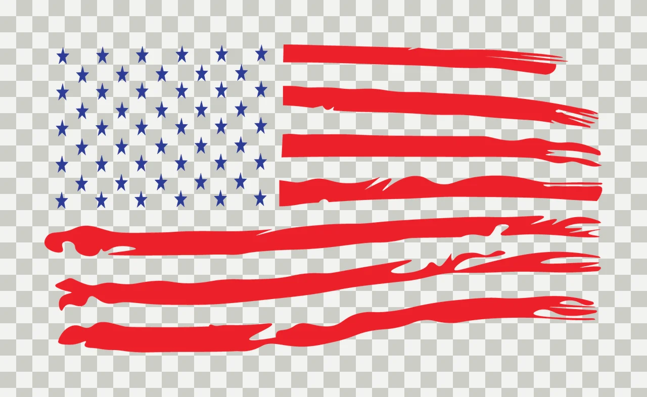 Can Glass Wrap Distressed Red American Flag Stripes transparency and detail preview thumbnail