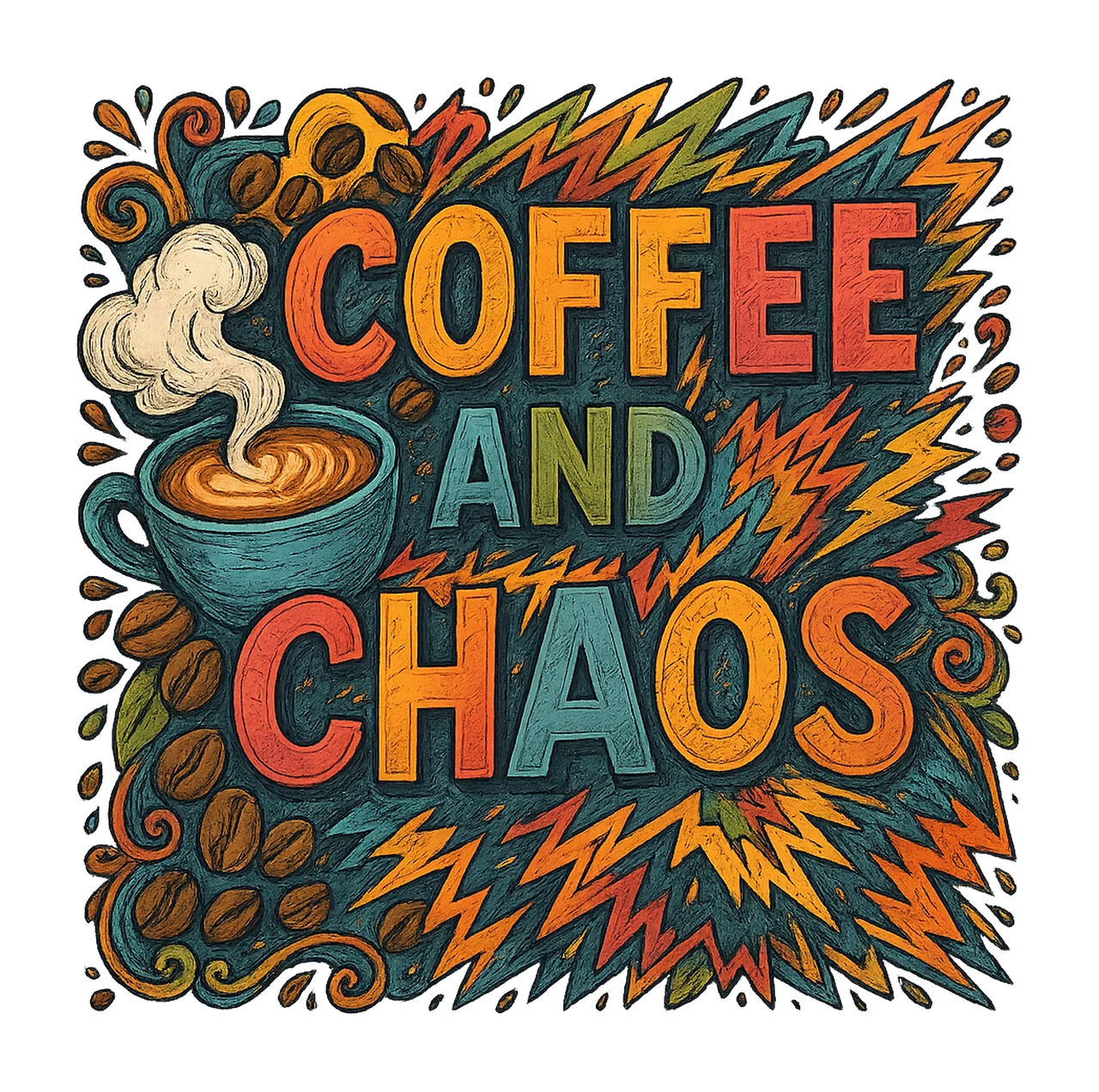 Coffee and chaos design coffee sublimation chaos coffee