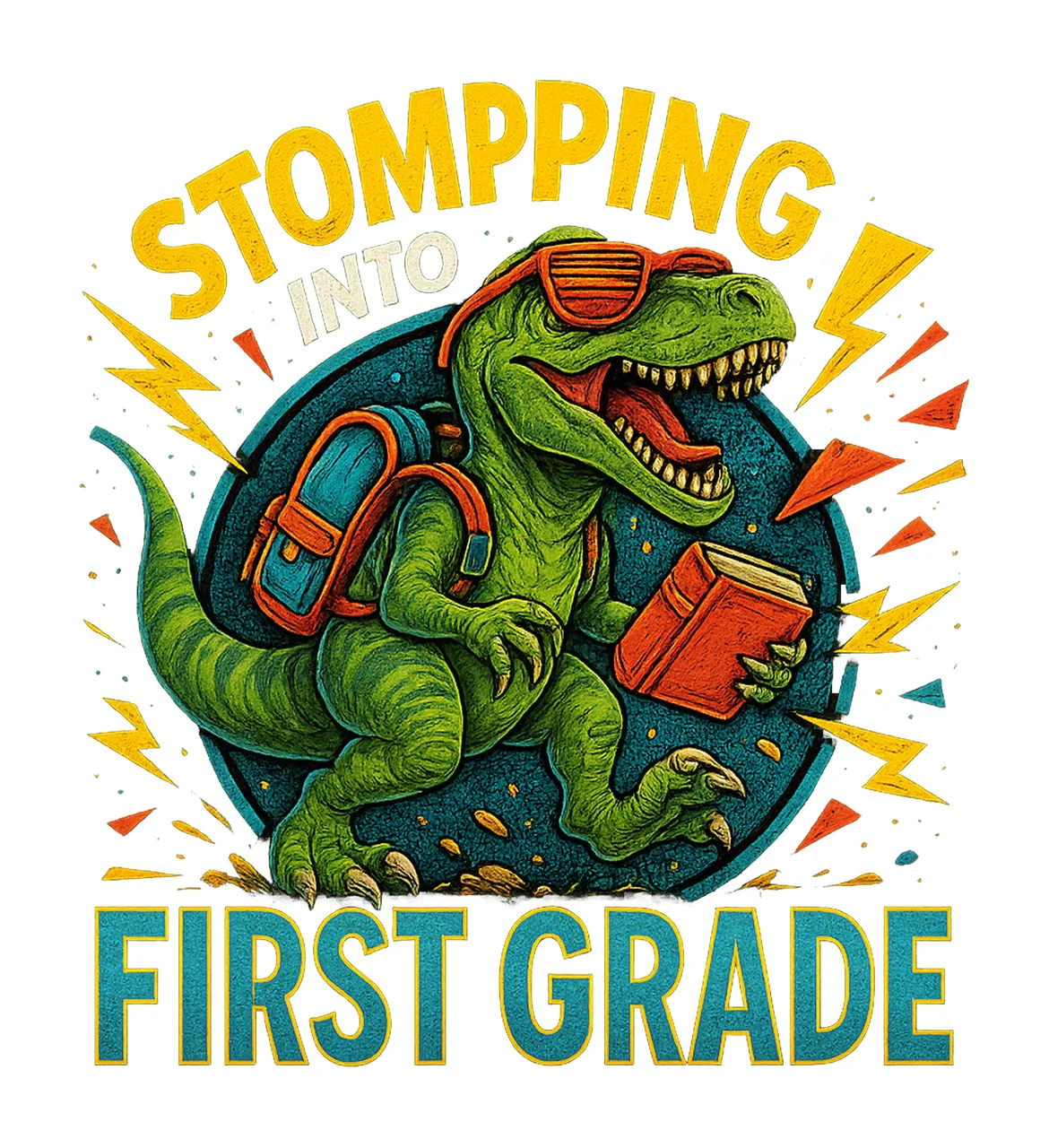 Roaring Into Kindergarten Rex Back To School Design Dinosaur