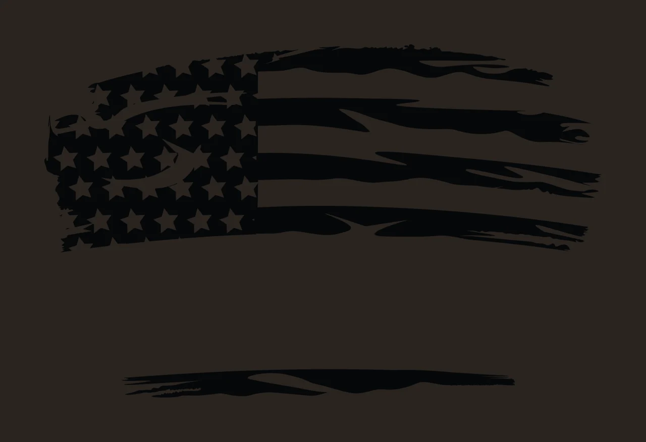 Flag Distressed Graphic With Stars And Stripes waving brush strokes contrast preview thumbnail