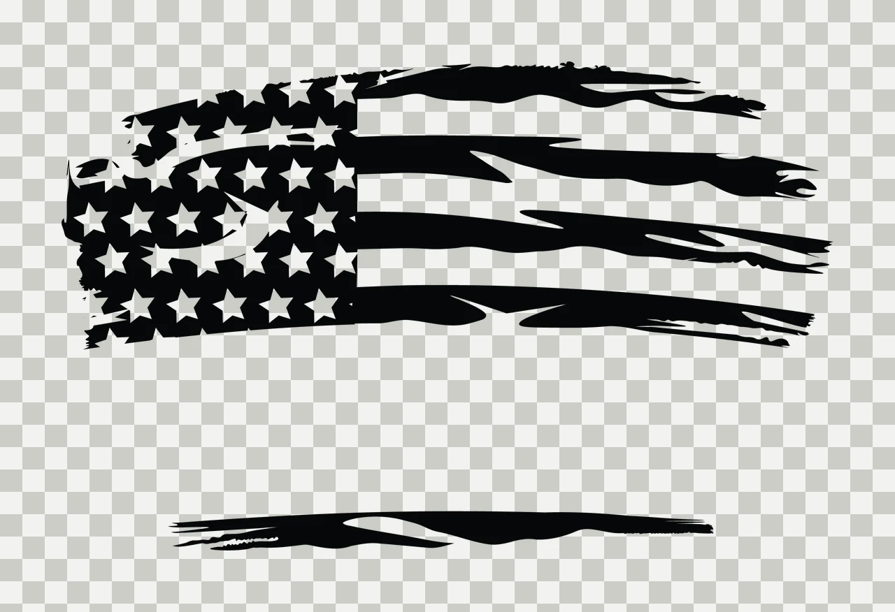 Flag Distressed Graphic With Stars And Stripes waving brush strokes transparency and detail preview thumbnail