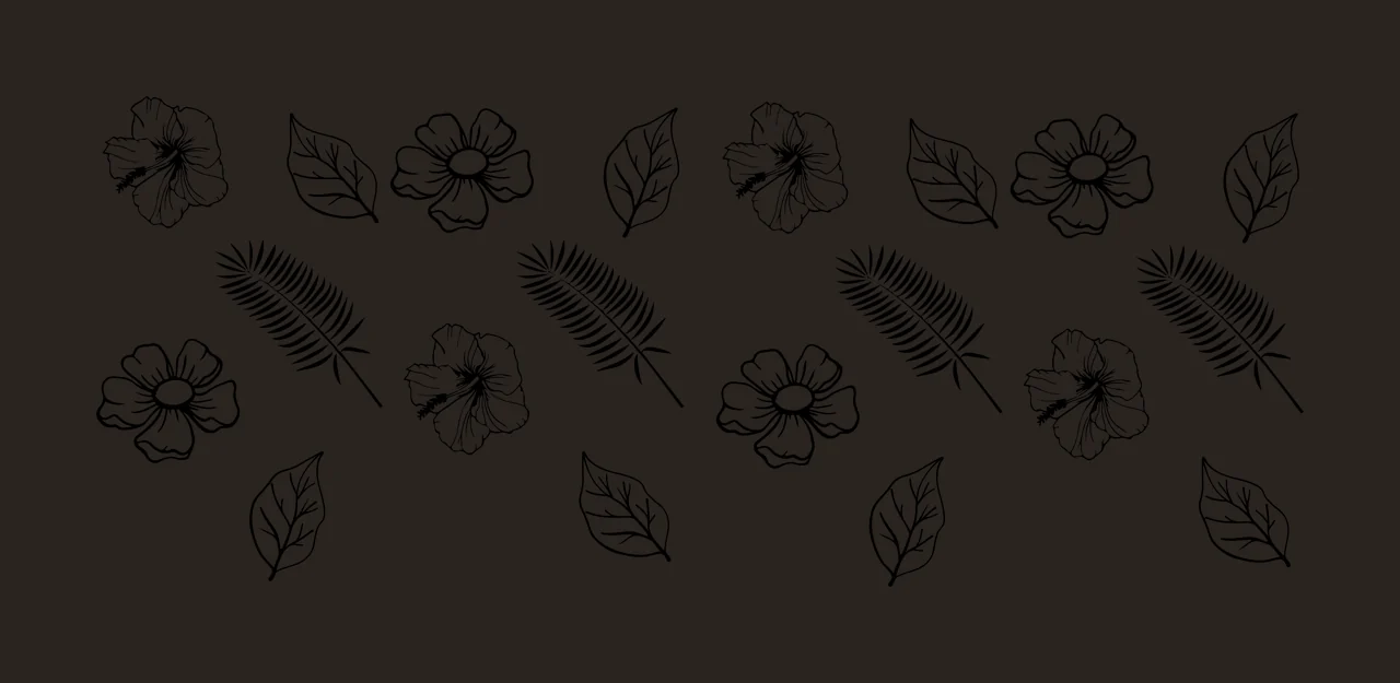 Can Glass Wrap Floral And Tropical Leaf Line Plants Repeating contrast preview thumbnail