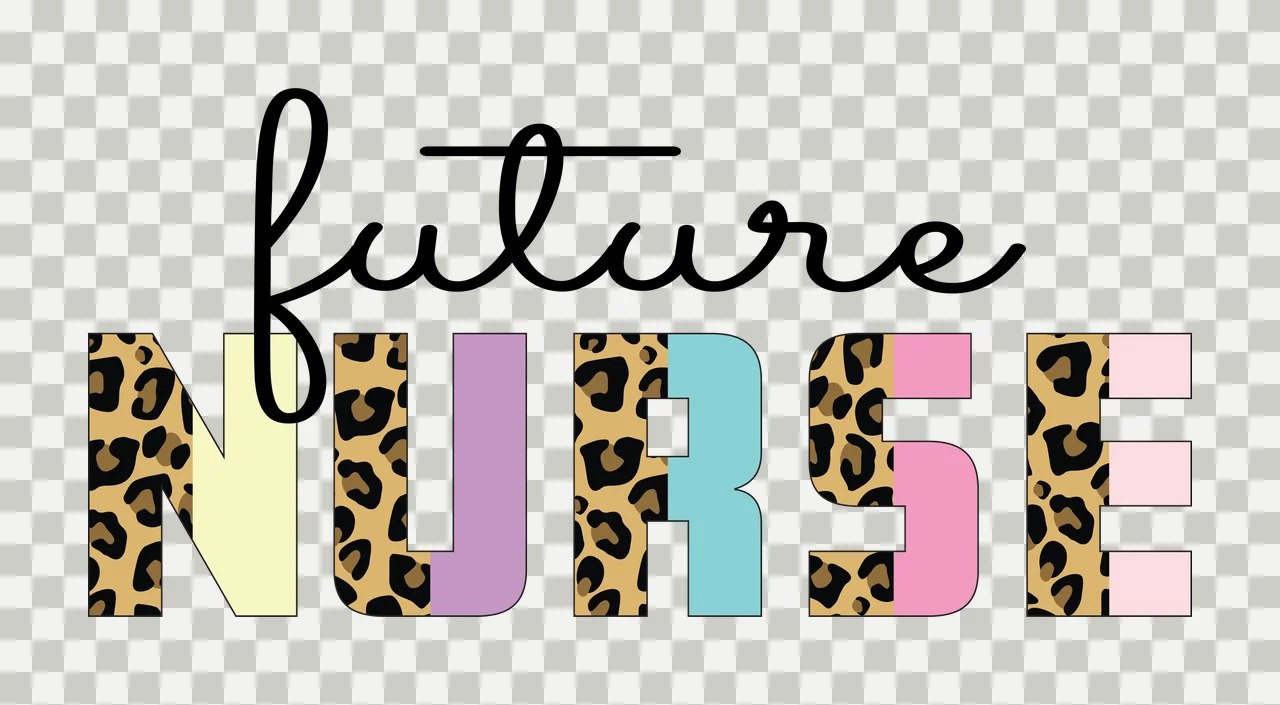 Future Nurse Text Design With Texture centered typography black transparency and detail preview thumbnail