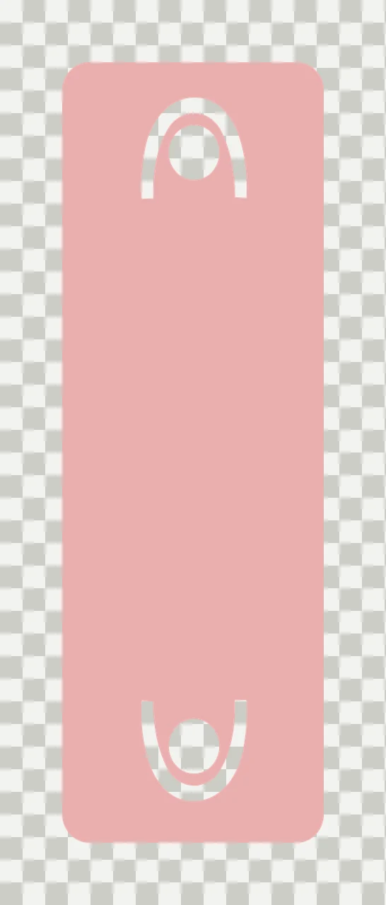 Vertical Black Rectangle Containing Two White Circular Arch circles transparency and detail preview thumbnail