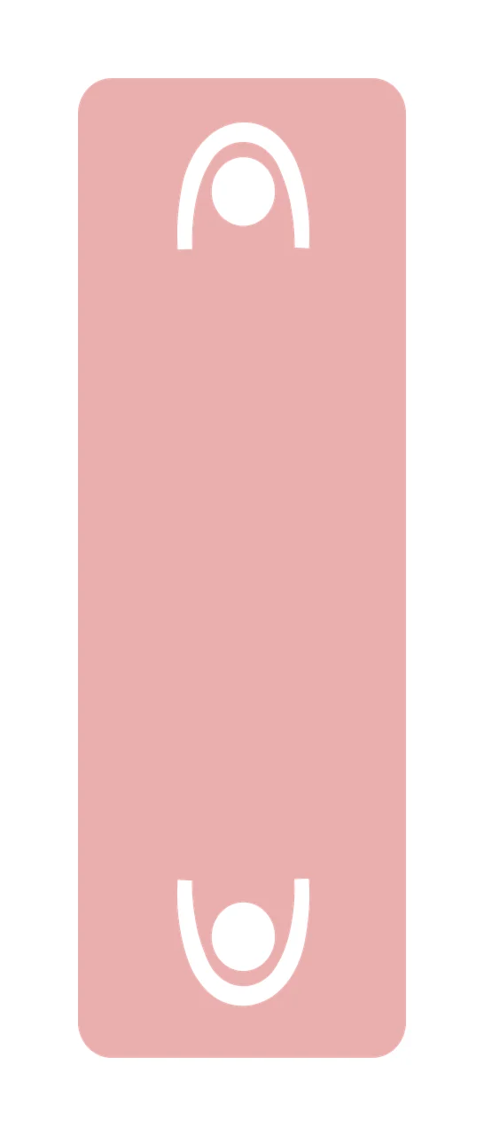 Vertical Black Rectangle Containing Two White Circular Arch circles