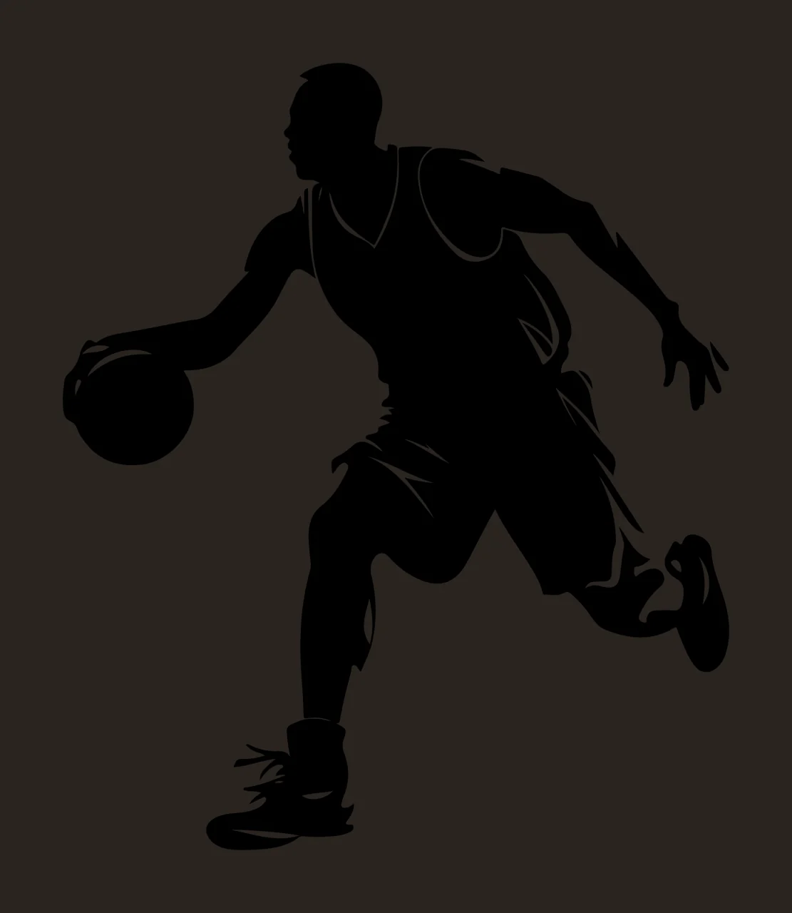 Can Glass Wrap Basketball Player Dribbling A Ball contrast preview thumbnail