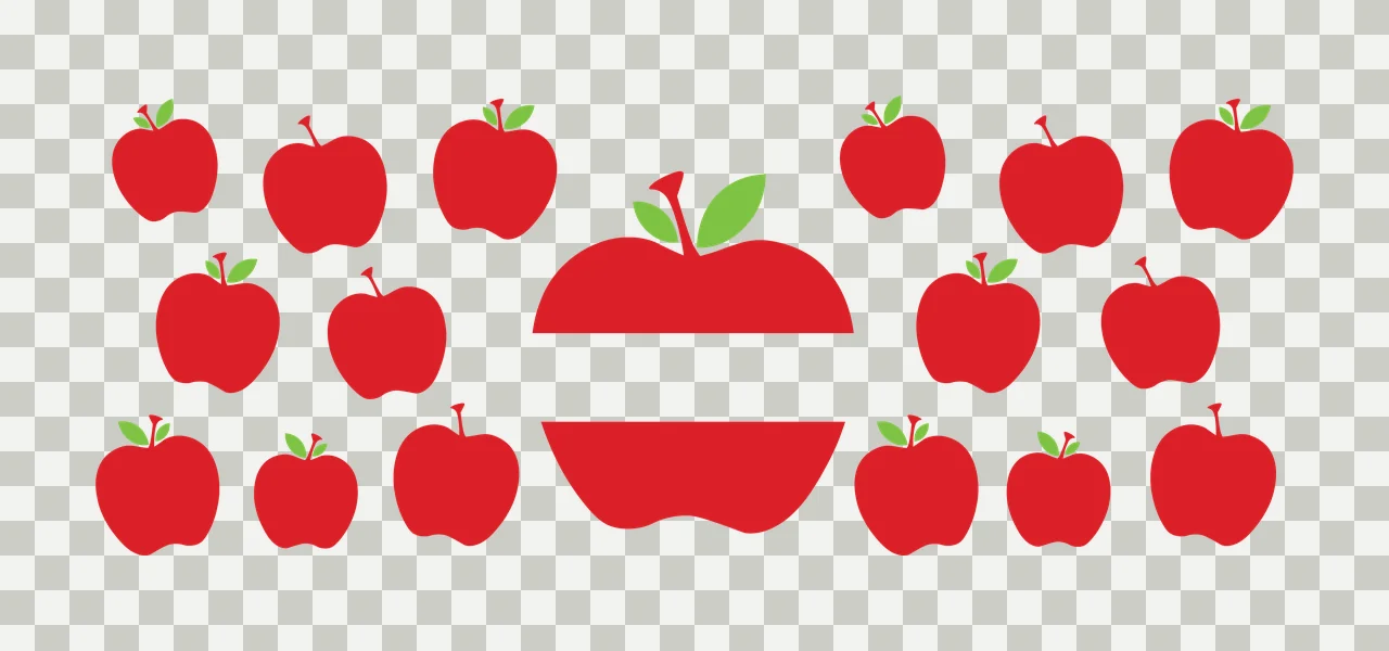 Can Glass Wrap Apples With Horizontal Bar transparency and detail preview thumbnail