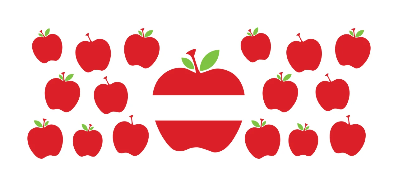 Can Glass Wrap Apples With Horizontal Bar