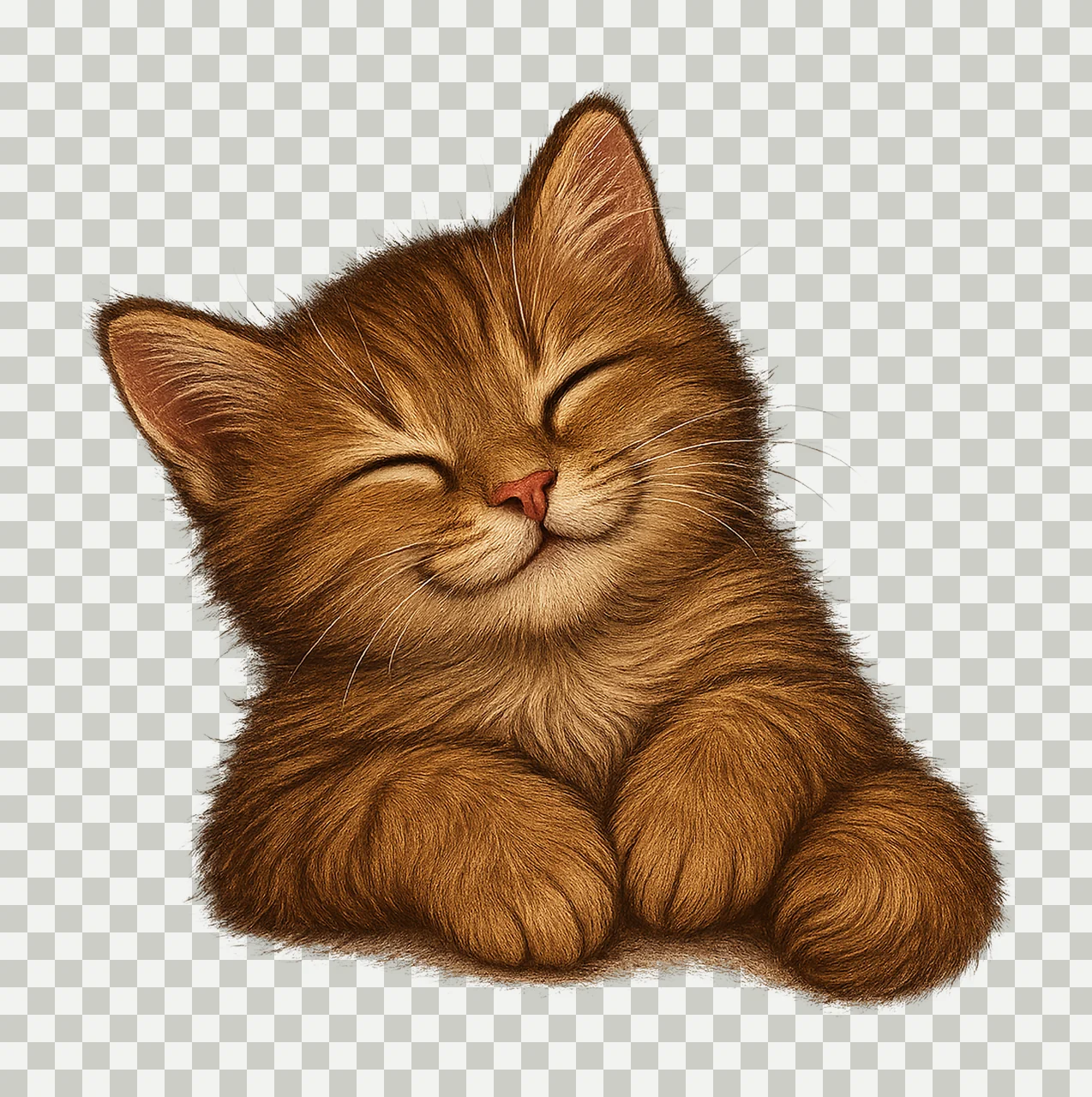 Watercolor Cat Sublimation Design Cute Cat Artwork Cat Art transparency and detail preview thumbnail