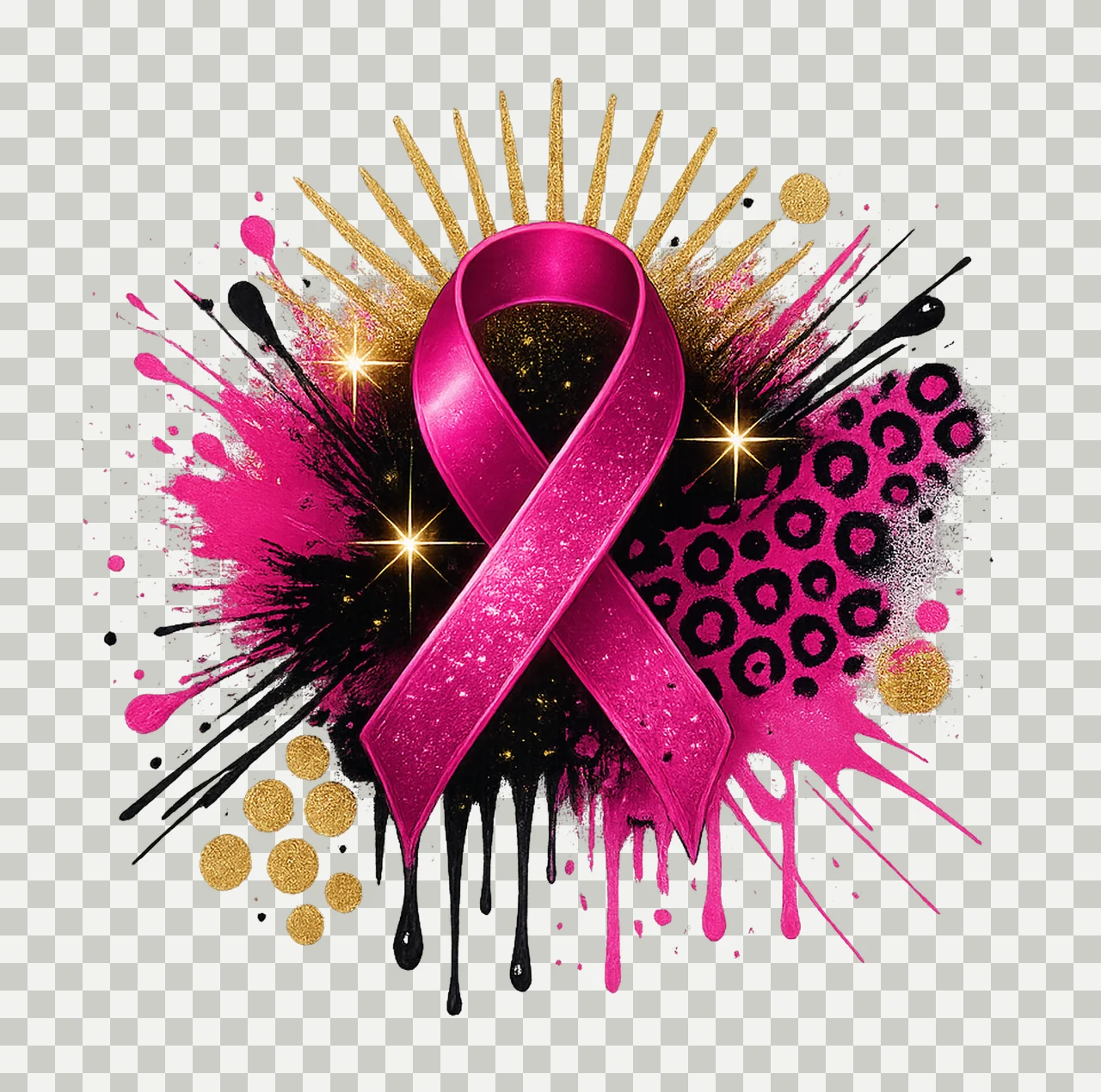 Breast Cancer Awareness Ribbon Pink Ribbon In October We transparency and detail preview thumbnail