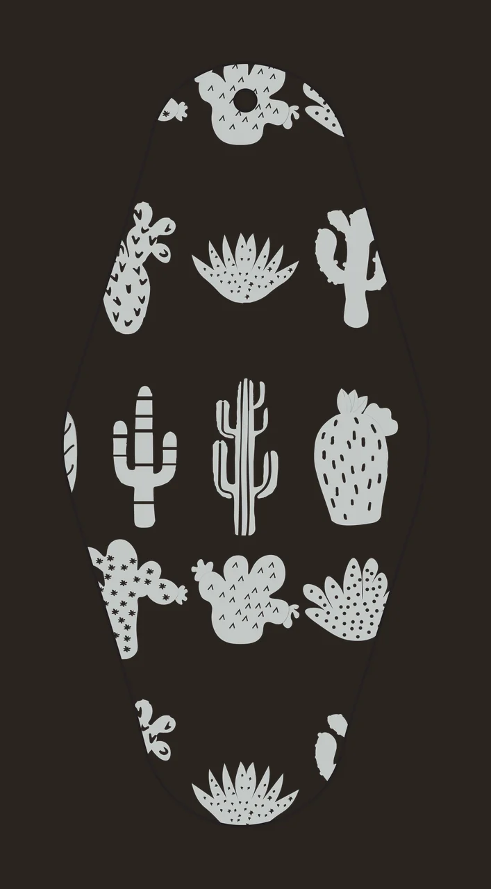 Classic Motel Keychain Cactus Collection Diamond Shape Illustration contrast preview thumbnail
